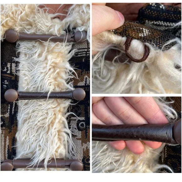 ILGWU Union Made | Rare Vintage 60s 70s Tapestry Penny Lane Duster Fur Coat - Picture 14 of 15